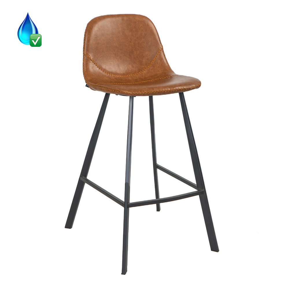 KantoormeubelenPlus Barkruk Sund Velvet of Eco Leer