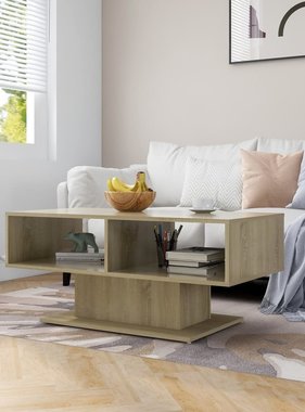 VidaXL Salontafel 103,5x50x44,5 cm spaanplaat sonoma eikenkleurig