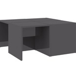 VidaXL Salontafels 4 st 33x33x33 cm spaanplaat hoogglans grijs