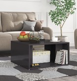 VidaXL Salontafels 4 st 33x33x33 cm spaanplaat hoogglans grijs
