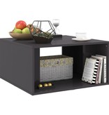 VidaXL Salontafels 4 st 33x33x33 cm spaanplaat hoogglans grijs