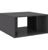 VidaXL Salontafels 4 st 33x33x33 cm spaanplaat hoogglans grijs