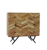 KantoormeubelenPlus Ladenkast Sulkava acaciahout 90 x 40 x 85 cm