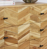 KantoormeubelenPlus Ladenkast Sulkava acaciahout 90 x 40 x 85 cm