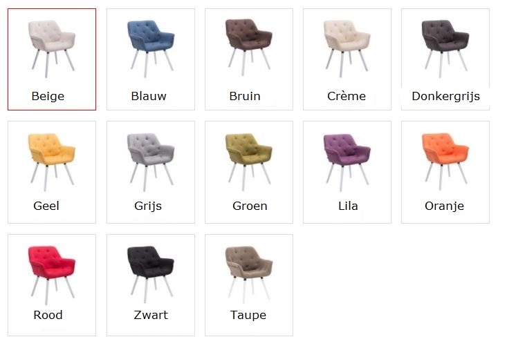 KantoormeubelenPlus Bezoekers - Vergaderstoel Albertslund Stoff WE