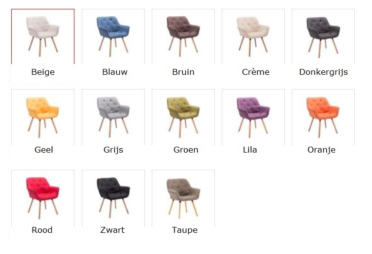 KantoormeubelenPlus Bezoekers - Vergaderstoel Albertslund Stof NE