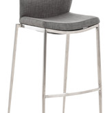 KantoormeubelenPlus Barkruk Stavanger Stof RVS