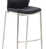 KantoormeubelenPlus Barkruk Stavanger Stof RVS