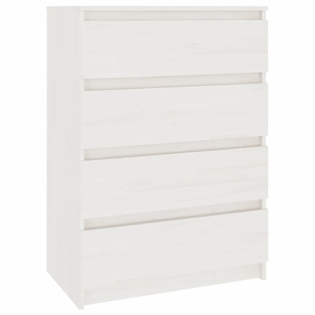 VidaXL Bijzetkast 60x36x84 cm massief grenenhout wit