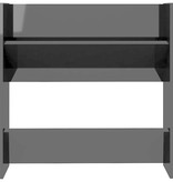 vidaXL Wandschoenenkast 60x18x60 cm spaanplaat hoogglans zwart