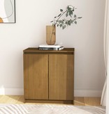 VidaXL Bijzetkast 60x36x65 cm massief grenenhout honingbruin