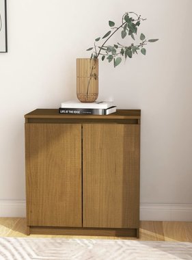 VidaXL Bijzetkast 60x36x65 cm massief grenenhout honingbruin
