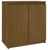 VidaXL Bijzetkast 60x36x65 cm massief grenenhout honingbruin