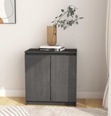 VidaXL Bijzetkast 60x36x65 cm massief grenenhout grijs