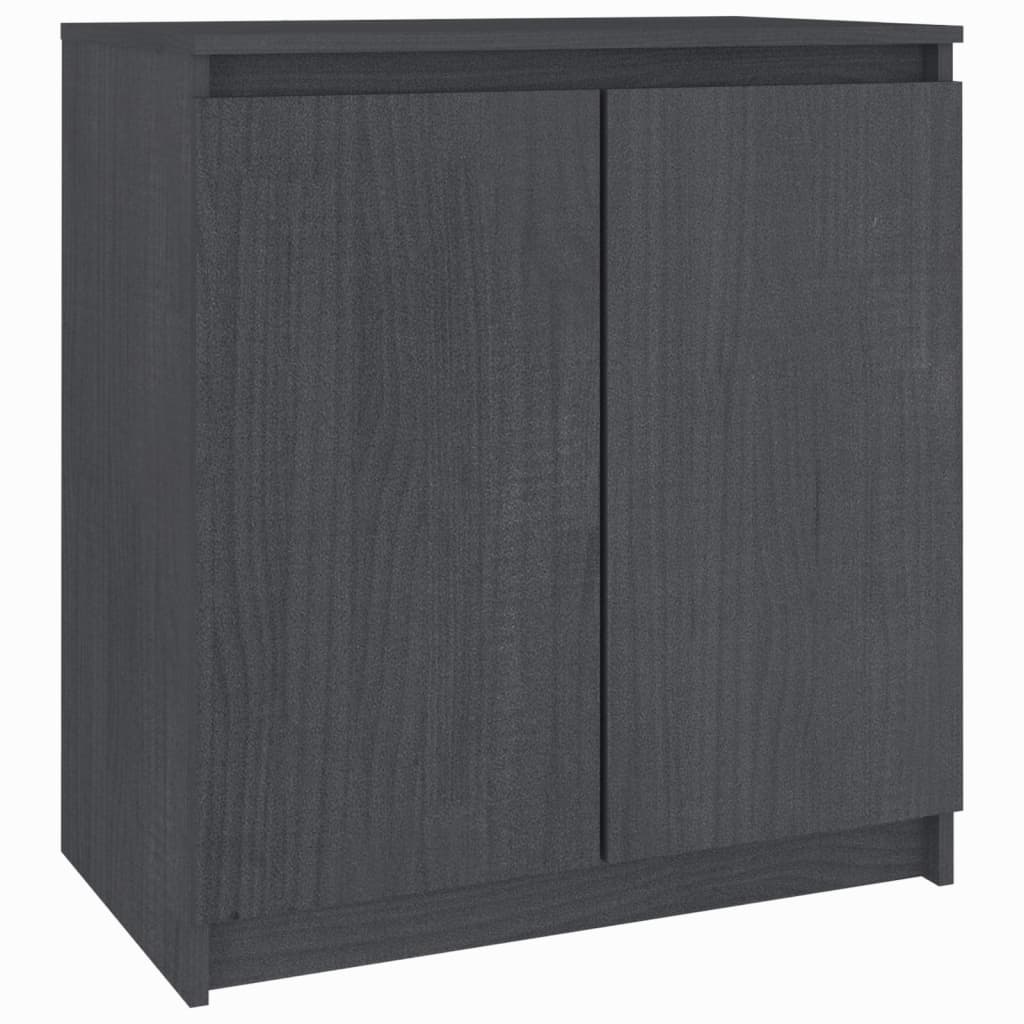 VidaXL Bijzetkast 60x36x65 cm massief grenenhout grijs
