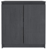 VidaXL Bijzetkast 60x36x65 cm massief grenenhout grijs