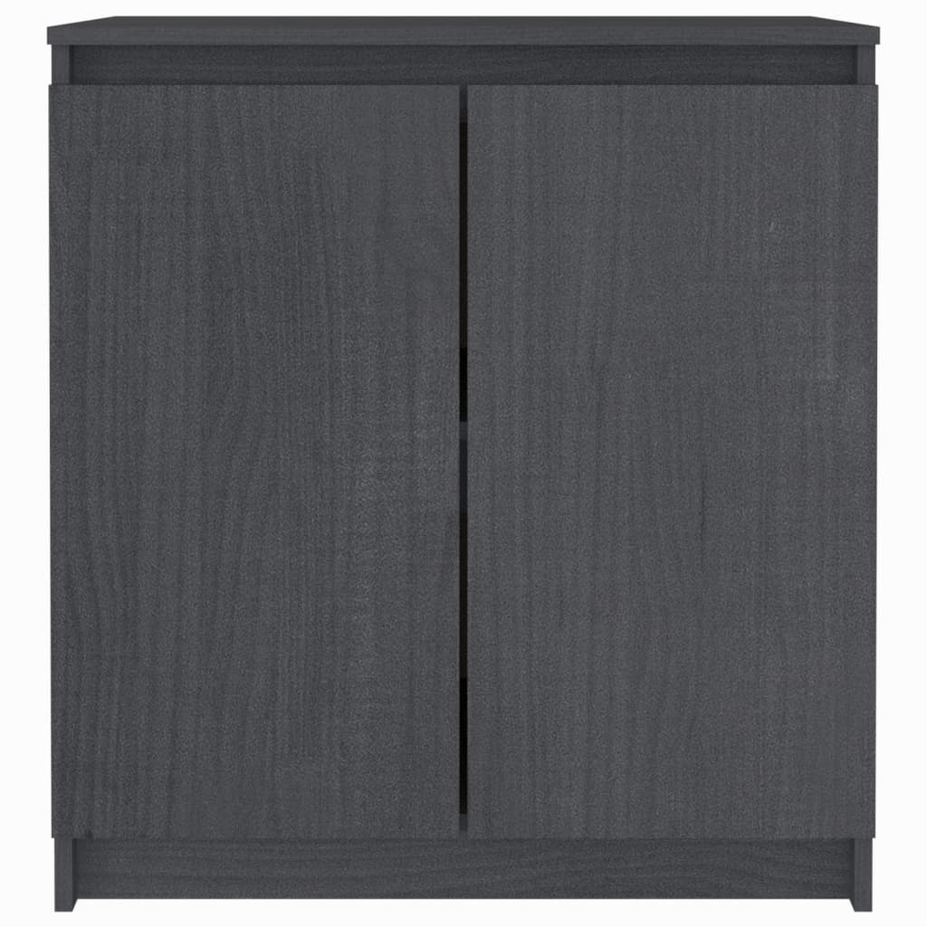 VidaXL Bijzetkast 60x36x65 cm massief grenenhout grijs