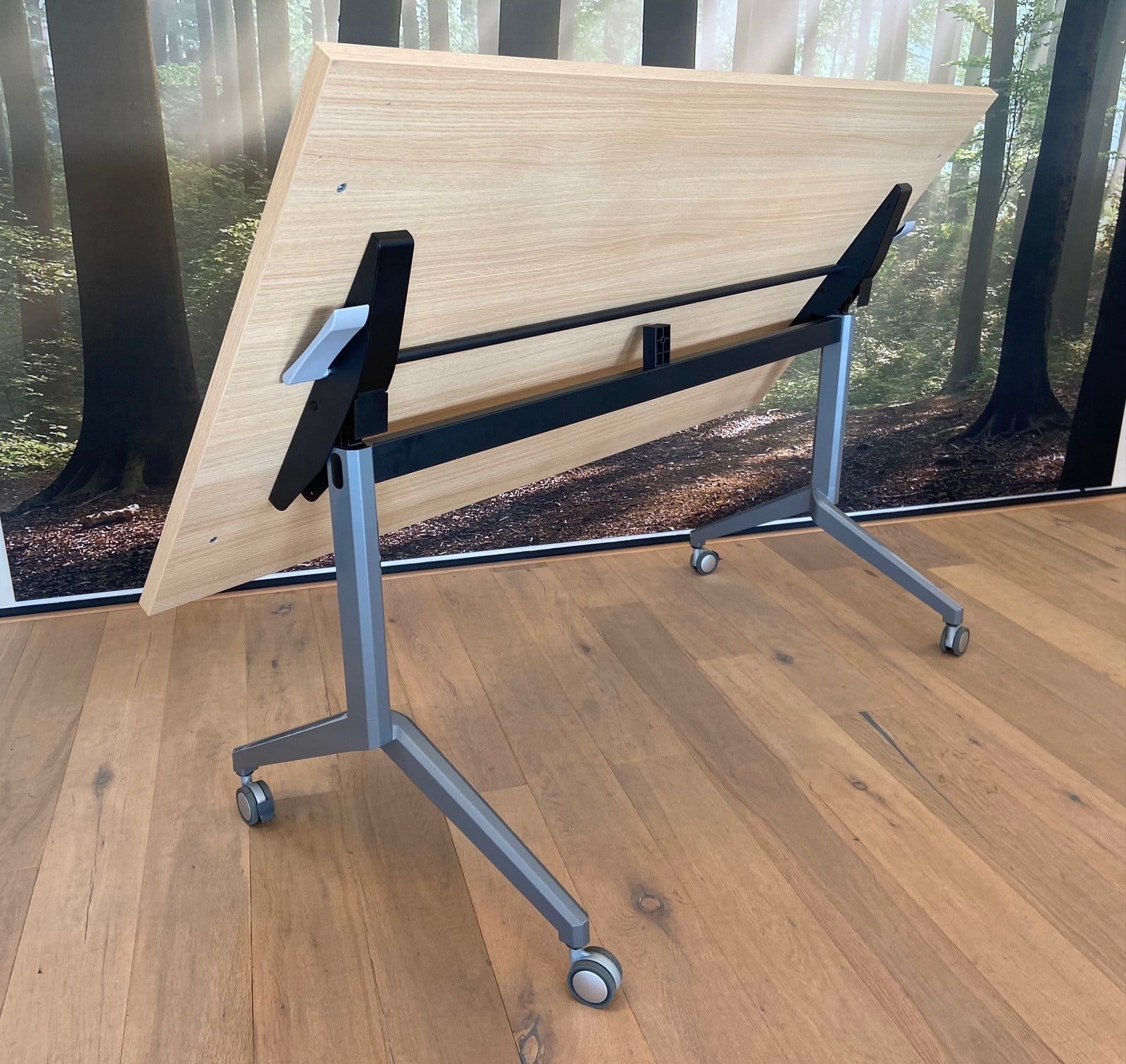 Modulaire inklapbare kantine klaptafel met wielen