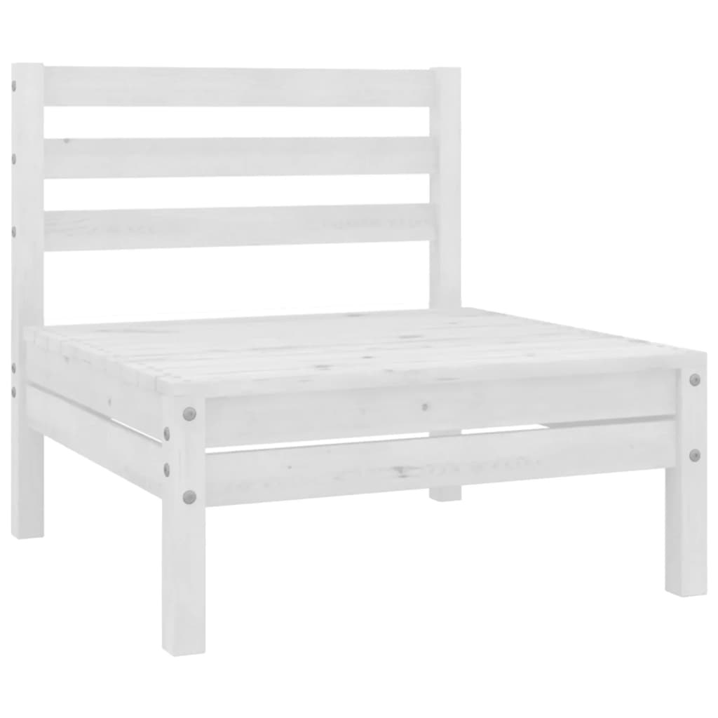 VidaXL 4-delige Loungeset massief grenenhout wit