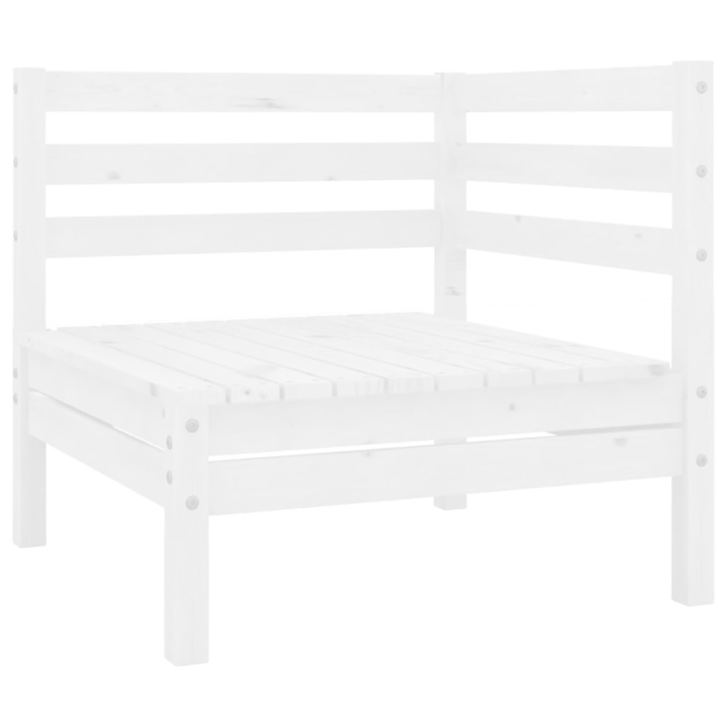 VidaXL 3-delige Loungeset massief grenenhout wit