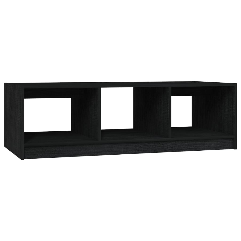 VidaXL Salontafel 110x50x34 cm massief grenenhout zwart