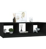 VidaXL Salontafel 110x50x34 cm massief grenenhout zwart