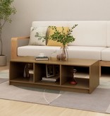 VidaXL Salontafel 110x50x34 cm massief grenenhout honingbruin