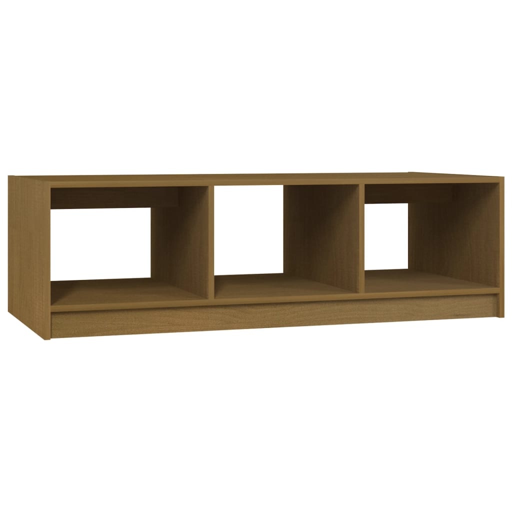 VidaXL Salontafel 110x50x34 cm massief grenenhout honingbruin