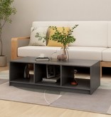 VidaXL Salontafel 110x50x34 cm massief grenenhout grijs