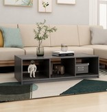 VidaXL Salontafel 110x50x34 cm massief grenenhout grijs