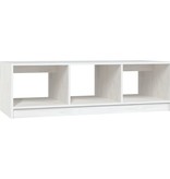 VidaXL Salontafel 110x50x34 cm massief grenenhout wit
