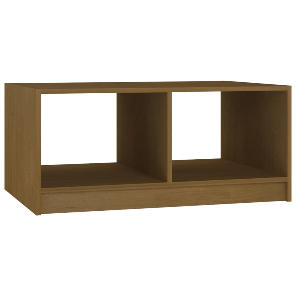 VidaXL Salontafel 75x50x33,5 cm massief grenenhout honingbruin