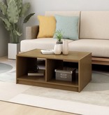VidaXL Salontafel 75x50x33,5 cm massief grenenhout honingbruin
