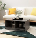VidaXL Salontafel 75x50x33,5 cm massief grenenhout grijs