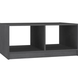 VidaXL Salontafel 75x50x33,5 cm massief grenenhout grijs