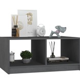 VidaXL Salontafel 75x50x33,5 cm massief grenenhout grijs