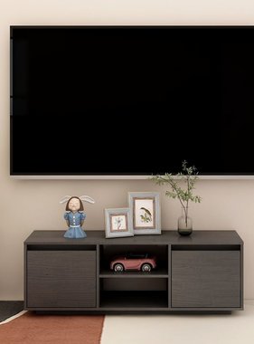 VidaXL Tv-meubel 110x30x40 cm massief grenenhout grijs