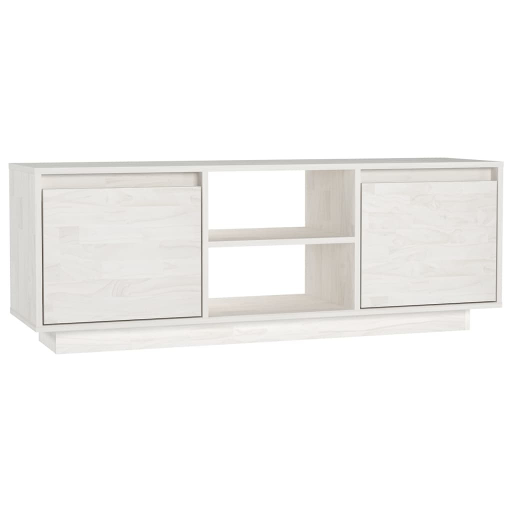 VidaXL Tv-meubel 110x30x40 cm massief grenenhout wit
