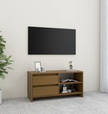 VidaXL Tv-meubel 80x31x39 cm massief grenenhout honingbruin
