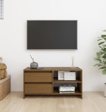 VidaXL Tv-meubel 80x31x39 cm massief grenenhout honingbruin