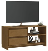 VidaXL Tv-meubel 80x31x39 cm massief grenenhout honingbruin