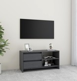 VidaXL Tv-meubel 80x31x39 cm massief grenenhout grijs