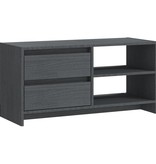 VidaXL Tv-meubel 80x31x39 cm massief grenenhout grijs