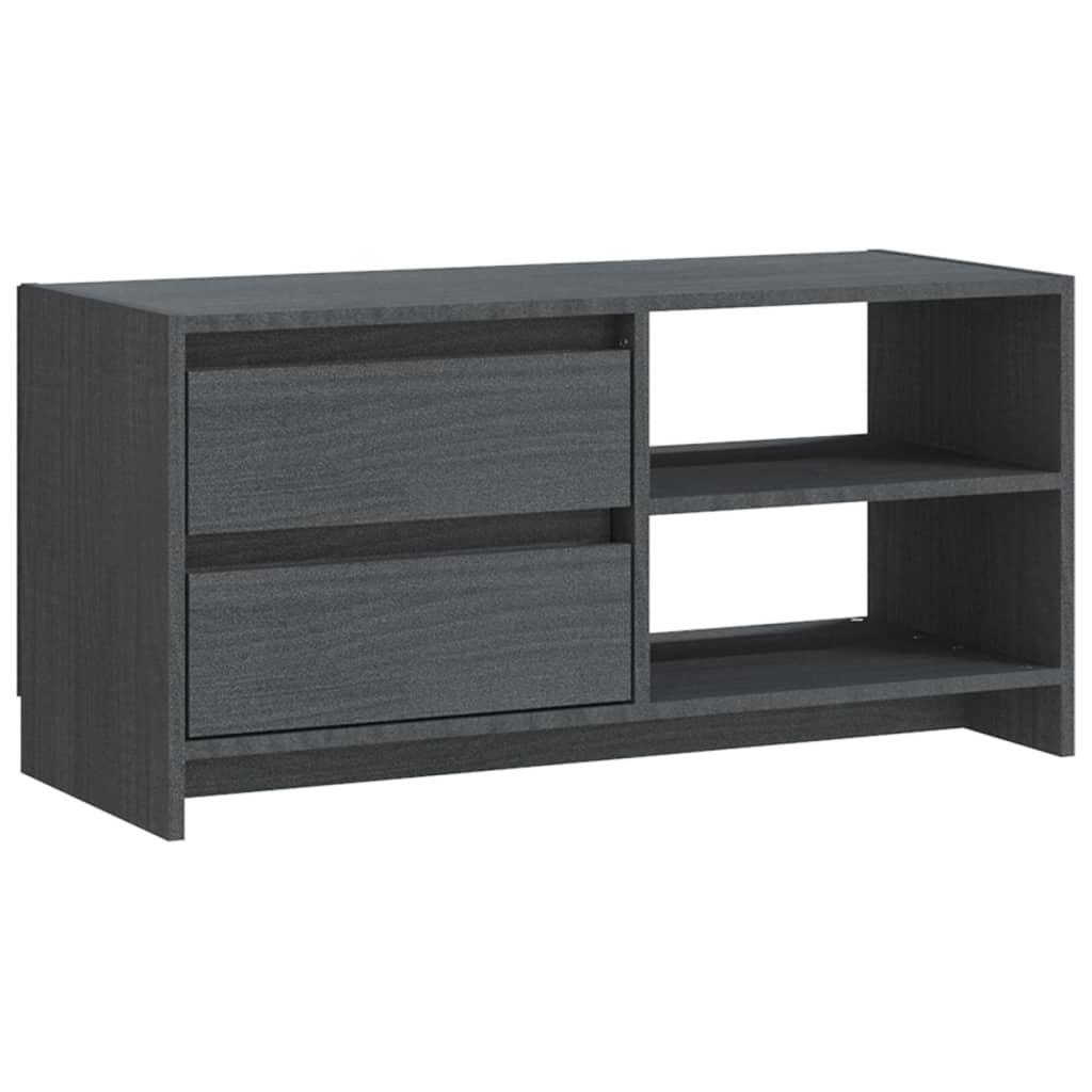 VidaXL Tv-meubel 80x31x39 cm massief grenenhout grijs