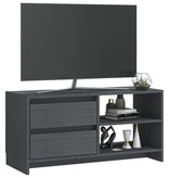 VidaXL Tv-meubel 80x31x39 cm massief grenenhout grijs