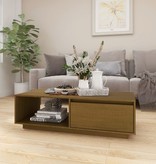 VidaXL Salontafel 110x50x33,5 cm massief grenenhout honingbruin