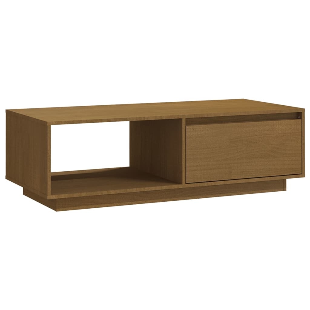 VidaXL Salontafel 110x50x33,5 cm massief grenenhout honingbruin