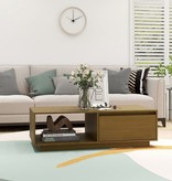 VidaXL Salontafel 110x50x33,5 cm massief grenenhout honingbruin