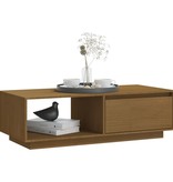 VidaXL Salontafel 110x50x33,5 cm massief grenenhout honingbruin