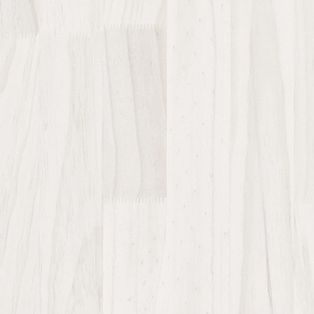 vidaXL Opbergrek 60x30x210 cm massief grenenhout wit